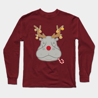 Christmas Hippo Long Sleeve T-Shirt